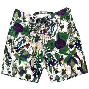 Ambig Men’s Tropical Print Swim Trunks Size 30